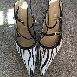 Zebra heels - never worn